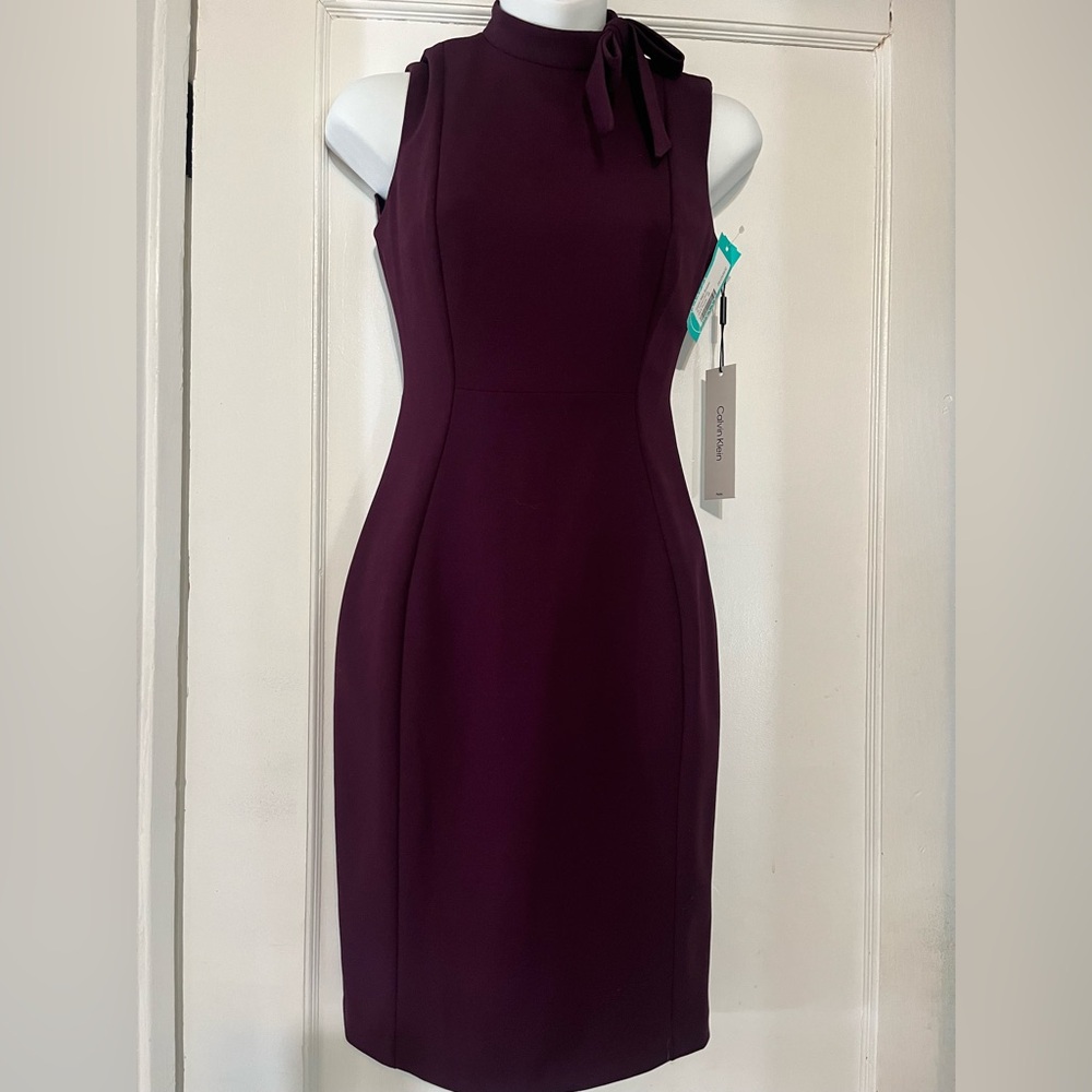 Calvin Klein Women's Deep Purple Midi Dress NWT